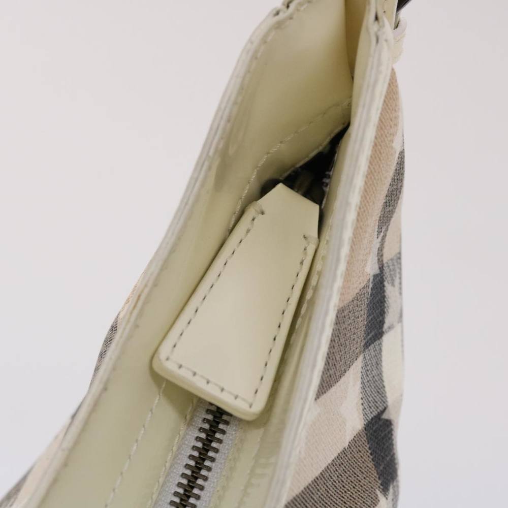 BURBERRY Nova Check Shoulder Bag PVC Leather Beige Auth yk7693B - Picture 10 of 16